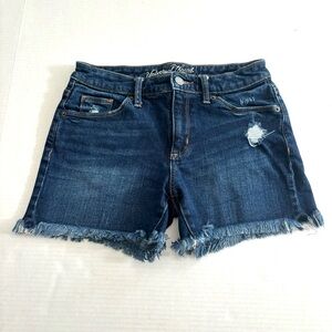 Universal Thread Hi Rise Shortie Distressed Jean Shorts Blue Women’s Size 00/24R